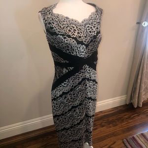 NWT sangria black and silver dress size 14